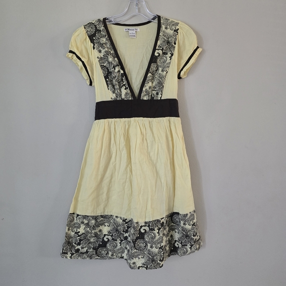 Forever 21 Vtg Womens Y2k Yellow‎ Dress Size Small Babydoll Cottagecore - Picture 2 of 7